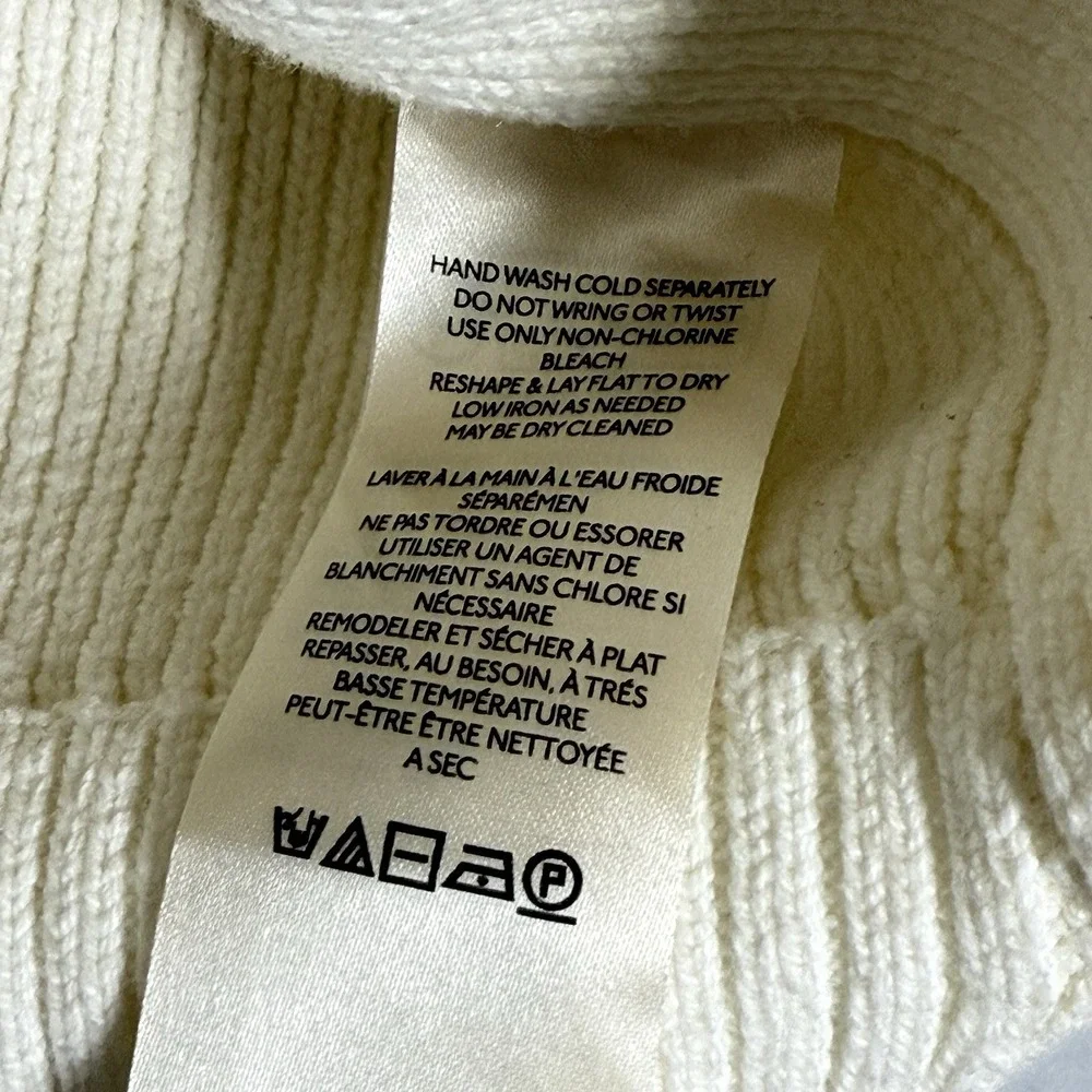 Free People Sweater Womens XS Easy Street Crop Pullover Slouchy Ribbed Cream‎